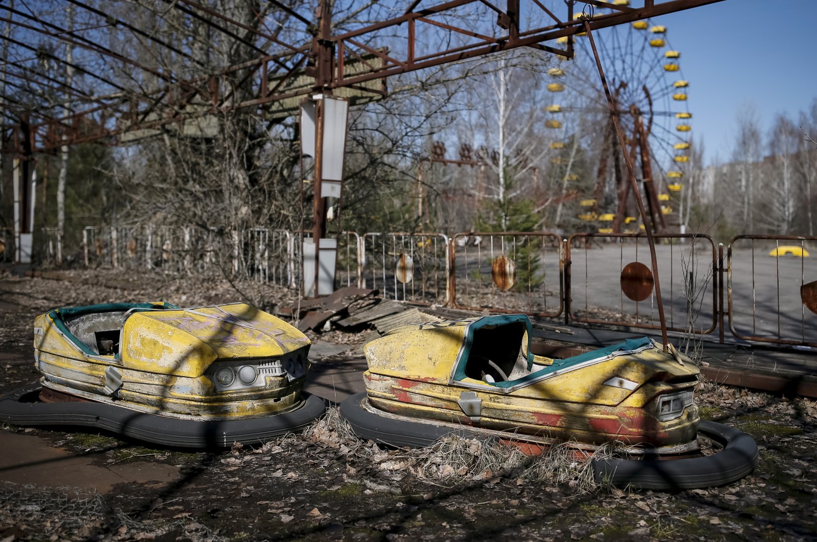 A view of an amusement park in the center of the abandoned town of Pripyat near the Chernobyl Nuclear Power Plant, Ukraine, March 28, 2016. (Reuters Photo)