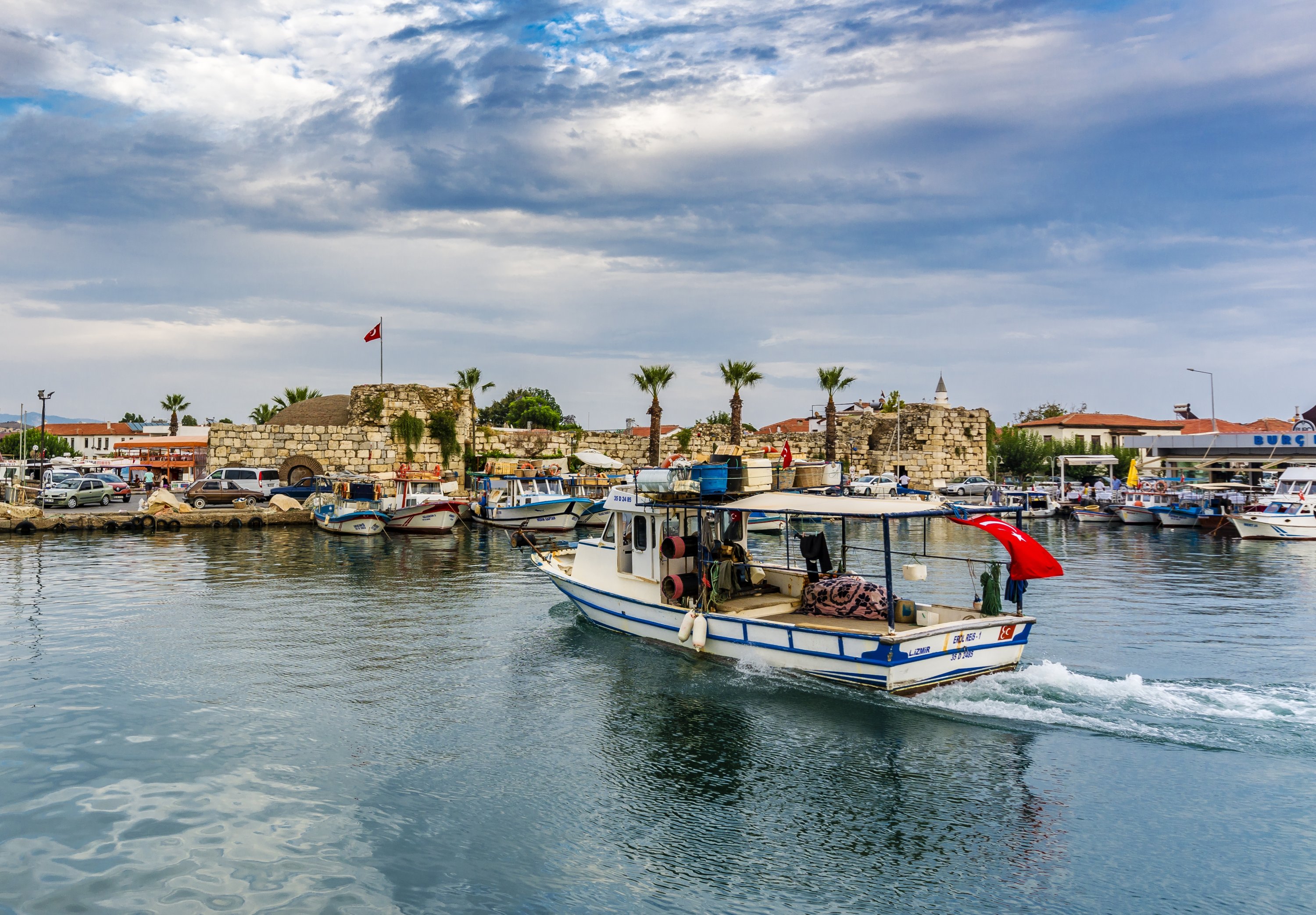 A harbor view of Seferihisar, Izmir, Turkey. (Shutterstock Photo)