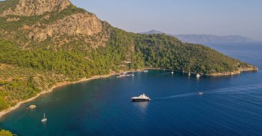 Aerial landscape of Ekincik Bay, Köyceğiz, Turkey. (Shutterstock Photo)