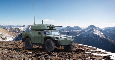 Turkish land vehicle manufacturer Otokar's Akrep II armored vehicle seen in this photo provided on April 15, 2021. (Courtesy of Otokar)