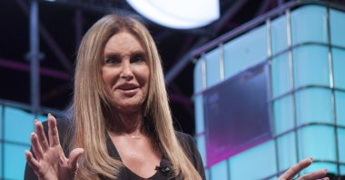 American television personality and LGBT spokesperson, Caitlyn Jenner, speaks onstage at the Web Summit in Lisbon about her life and her transgender journey, Lisbon, Portugal, Nov. 17, 2021. (Shutterstock Photo)