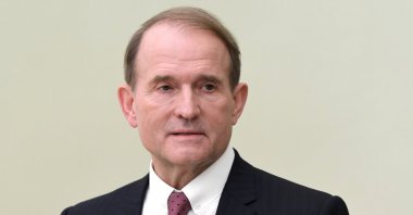 Leader of Ukraine’s Opposition Platform, For Life political party Viktor Medvedchuk attends a meeting with Russia's President Vladimir Putin in Moscow, Russia, March 10, 2020. (Reuters Photo)