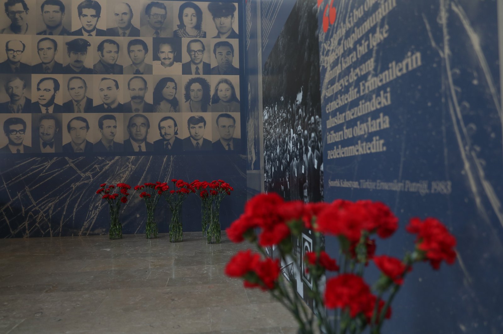 A view of the exhibition at Istanbul’s historical Sirkeci Station devoted to Turkish diplomats assassinated by Armenian terrorist organizations, Turkey, April 24, 2021. (DHA Photo)