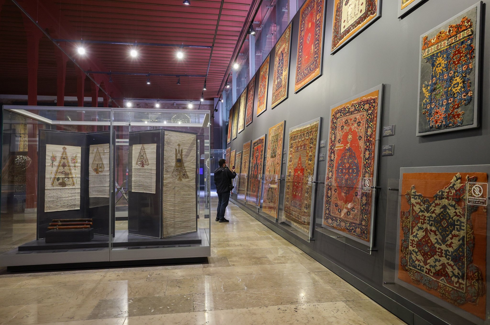 Beautiful, antique carpets and rugs are on display at the Turkish and Islamic Arts Museum in Istanbul, Turkey, April 26, 2021. (AA Photo)