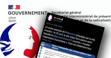 France's Interministerial Committee for the Prevention of Crime and Radicalization (CIPDR) claims that AA is a "propaganda body" and "attacking France in a deceptive and slanderous manner" in its opinion pieces, targeting the agency for covering Islamophobia, April 27, 2021. (AA)