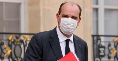 French Prime Minister Jean Castex leaves the Elysee presidential palace after the weekly cabinet meeting in Paris, France on April 28, 2021. (AFP Photo)