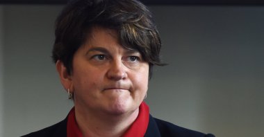 Democratic Unionist Party leader Arlene Foster speaks at "A Better Deal" event in London, Britain, Jan. 15, 2019. (EPA Photo)