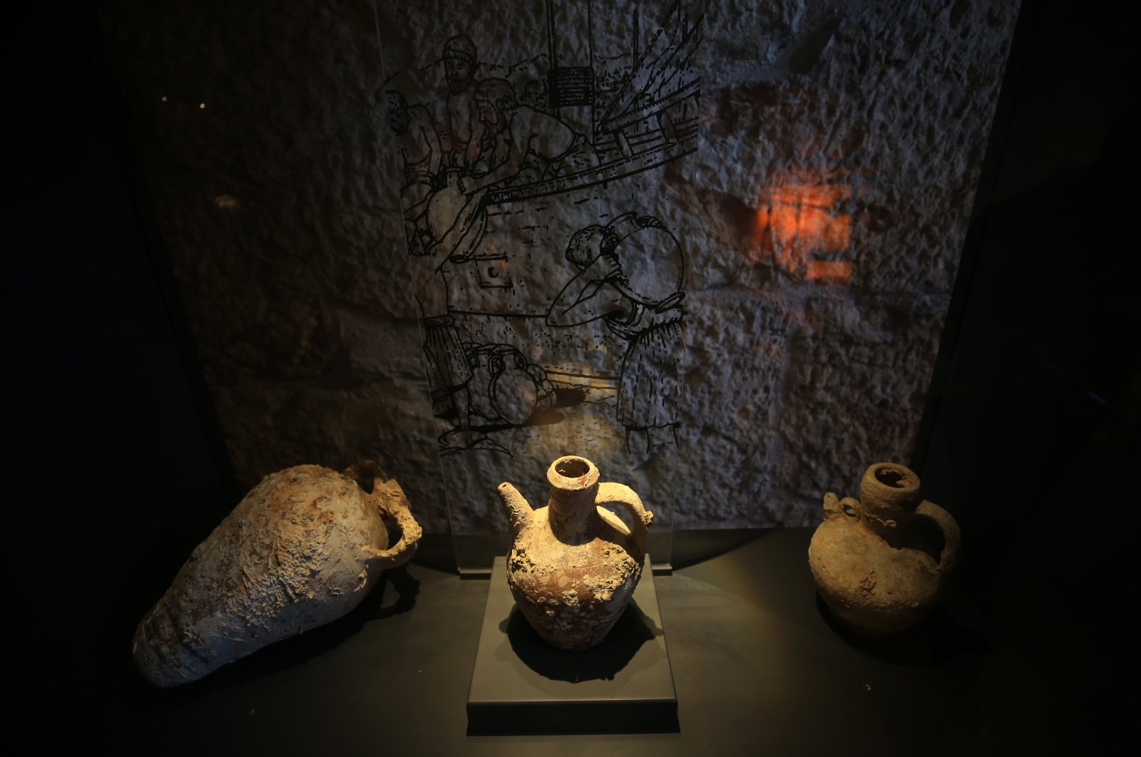 Artifacts from the Lycian civilizations are on display at the Museum of Lycian Civilizations, Antalya, southern Turkey, April 27, 2021. (AA Photo)