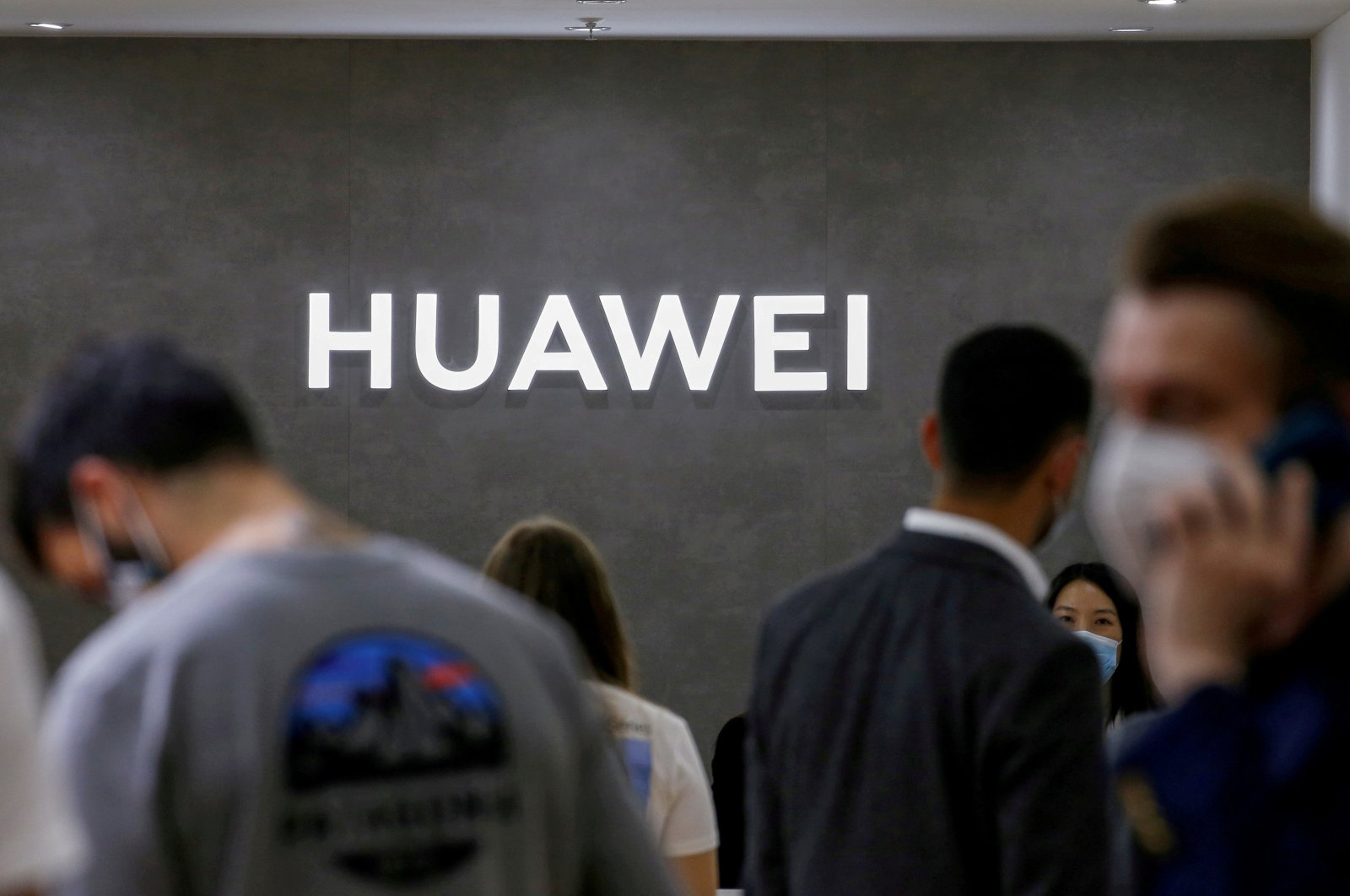 The Huawei logo is seen at the IFA consumer technology fair, in Berlin, Germany, Sept. 3, 2020. (Reuters Photo)