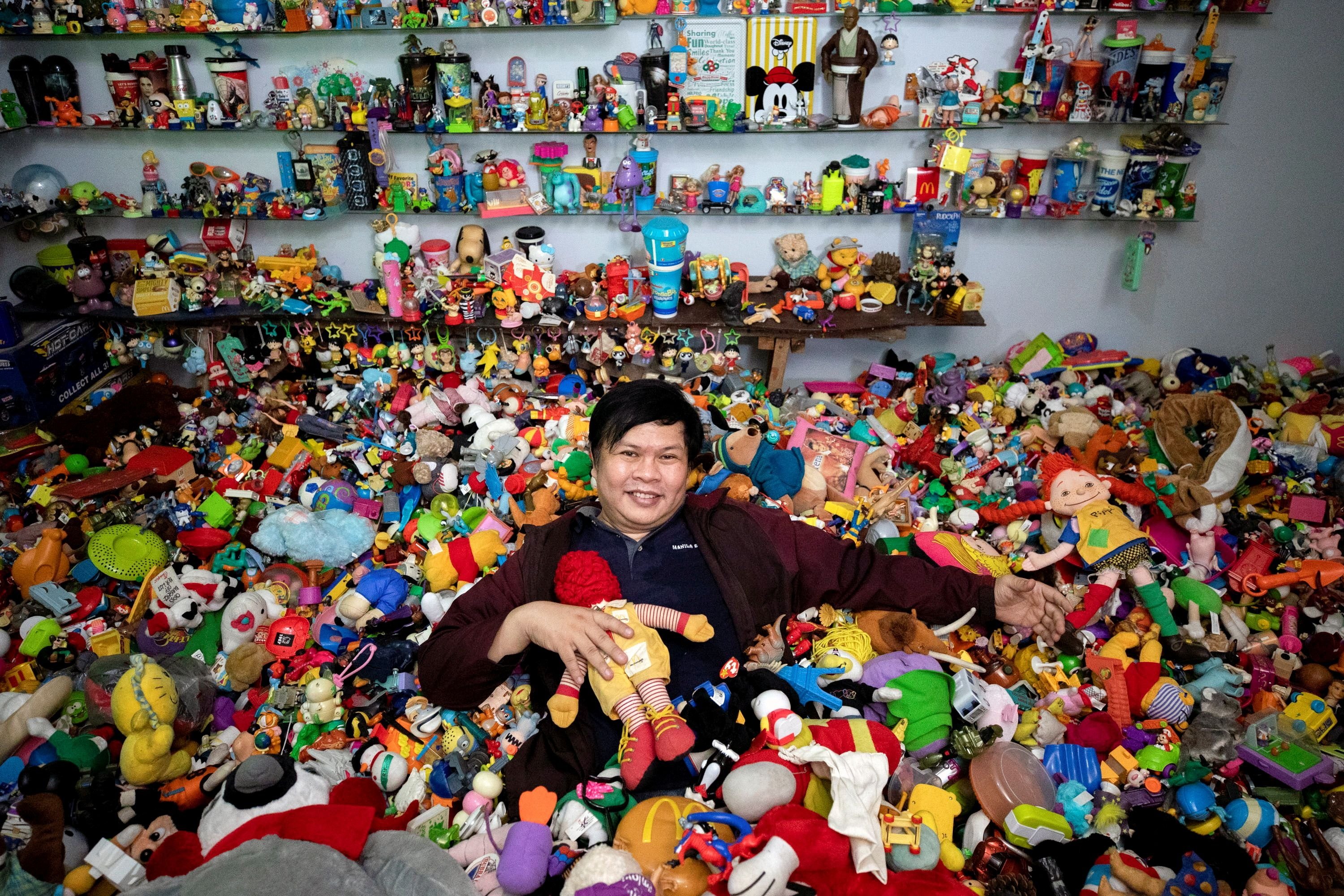 Filipino man collects record 200,000 toys from fast-food chains