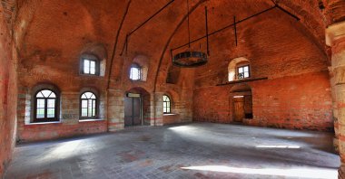 The interior of Esgher Synagogue, located on Hasköy beach at the beginning of the Golden Horn waterway in Istanbul, Turkey, May 3, 2021. (AA Photo)