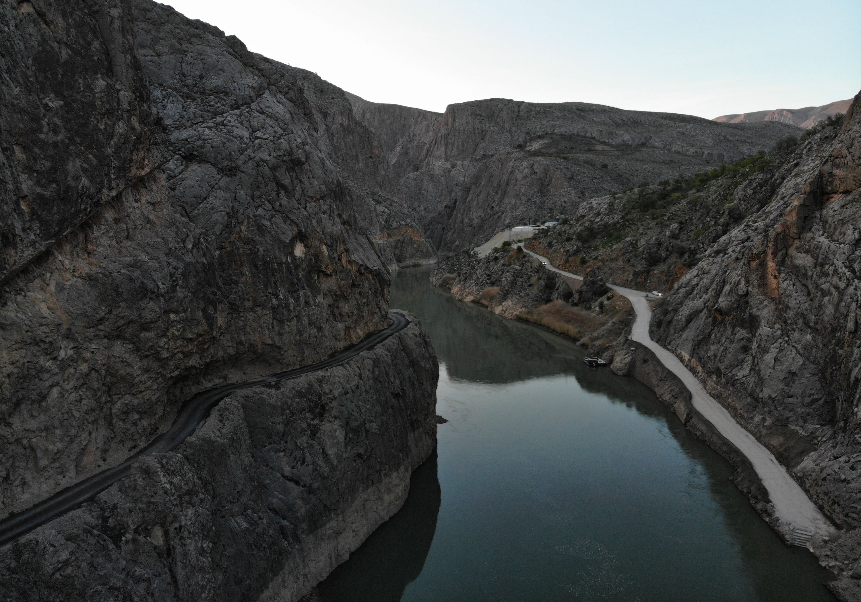 A view from the Karanlık Canyon and its Taş Yol, Kemaliye, Erzincan, eastern Turkey. (Shutterstock Photo) 