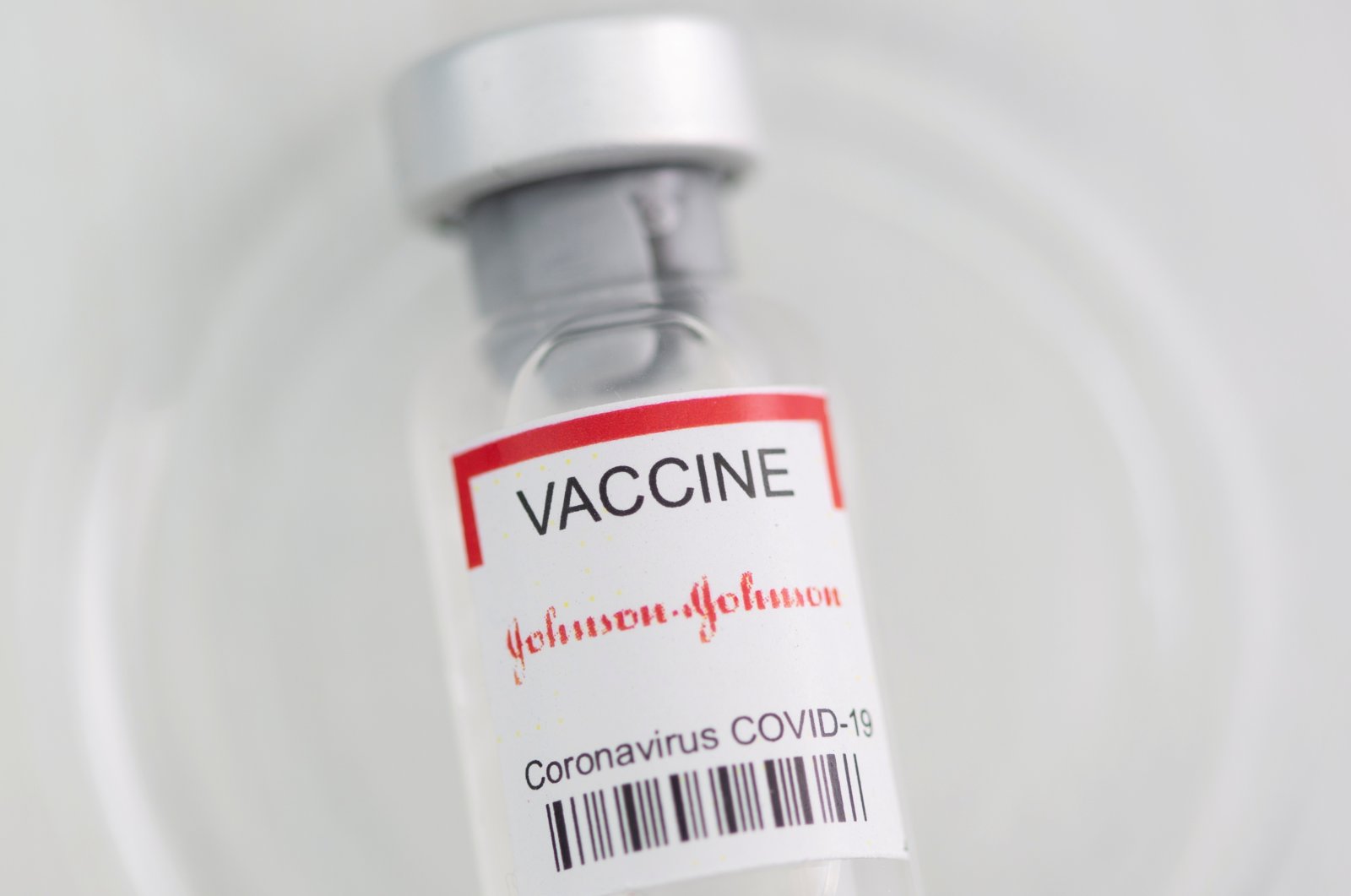A vial labeled "Johnson & Johnson coronavirus disease (COVID-19) vaccine" is seen in this illustration picture taken May 2, 2021. (Reuters Photo)
