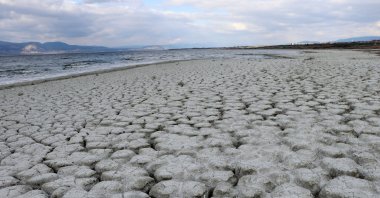 A dried-up field once used to grow sugar beets in Burdur, southwestern Turkey. (DHA Photo)