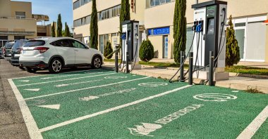 Electric car charging stations in Paterna, Valencia, Spain, Jan. 26, 2021. (Shutterstock Photo)