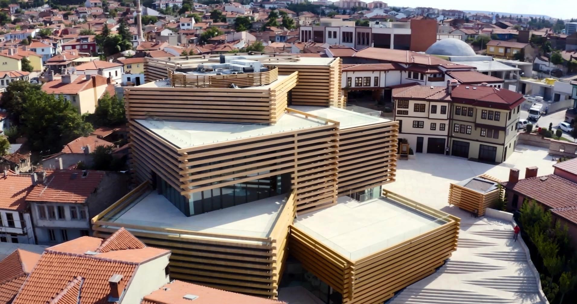 A photo of the exterior of the Odunpazarı Modern Museum, Eskişehir, central Turkey. (DHA Photo)