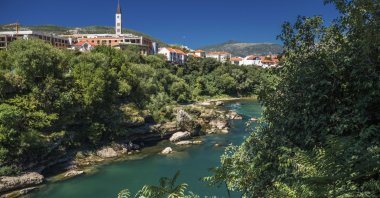 A view of the Neretva River in Mostar, Bosnia-Herzegovina. (Getty Images)