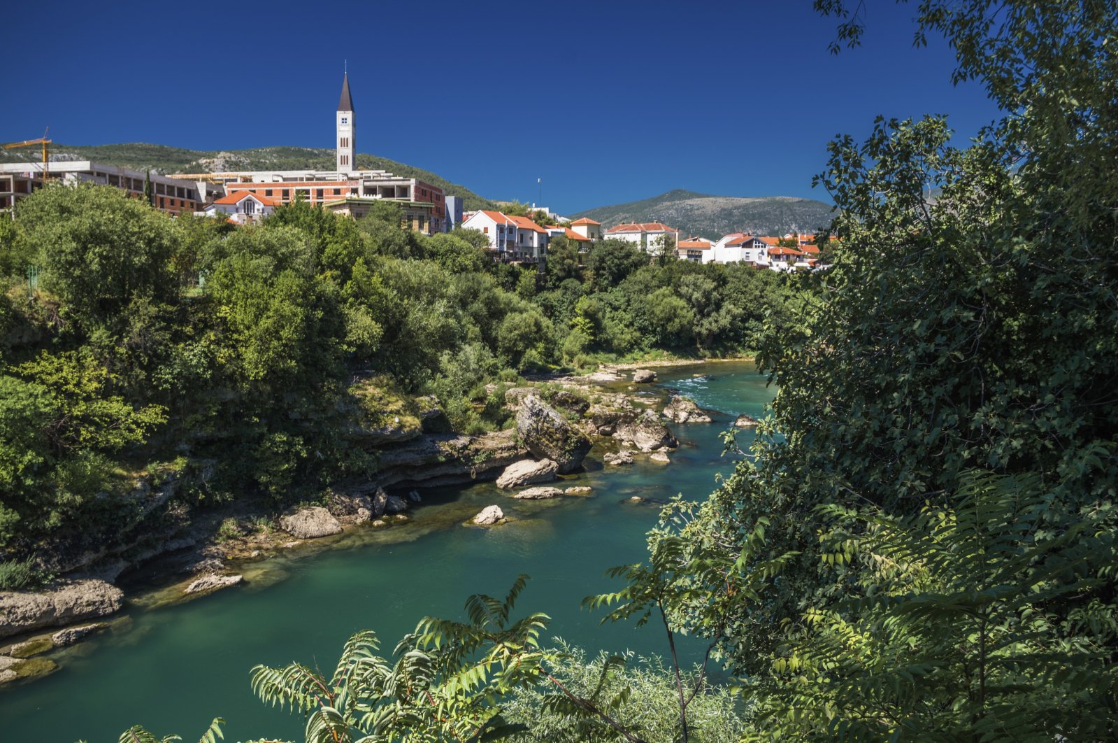 A view of the Neretva River in Mostar, Bosnia-Herzegovina. (Getty Images)