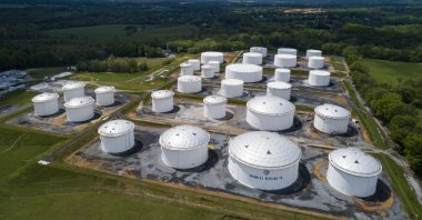 Fuel tanks at a Colonial Pipeline breakout station in Woodbine, Maryland, U.S., May 8, 2021. (EPA Photo)