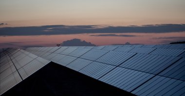 Rows of solar panels are seen at a Tekno Ray Solar farm in Konya, Turkey, Sept. 13, 2018. (GettyImages)