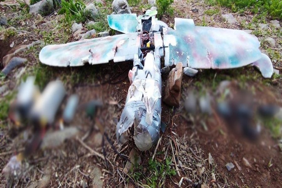 Turkish security forces down a model plane that the PKK terrorist group tried to use to mount an attack in northern Iraq, May 11, 2021. (AA Photo)
