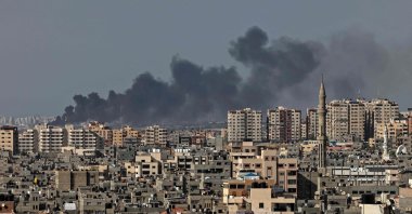 Smoke billows from an Israeli airstrike in Gaza City, Palestine, May 11, 2021. (AFP Photo)