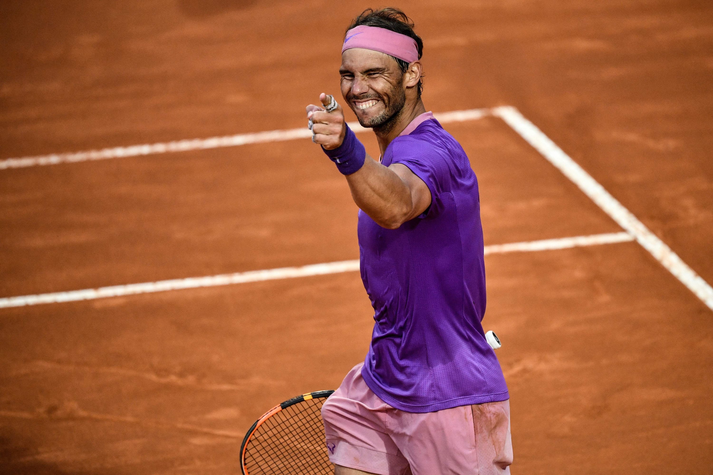 Rafael Nadal beats Novak Djokovic to win Italian Open and set