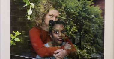 "Orly and Ruth," 2020, the series Across the Window - Portraits During COVID-19 (2020-ongoing), archival pigment print on baryta paper. (Photo by Matt Hanson)