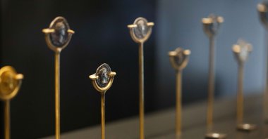 Roman coins on display at Yapı Kredi Museum, Istanbul, Turkey. (Courtesy of Yapı Kredi Museum)