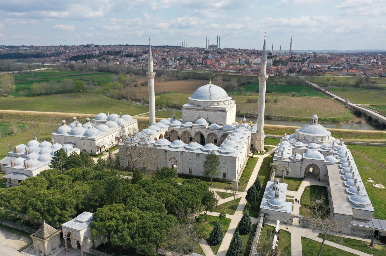 An aerial view of the Sultan Bayezid II Complex, Edirne, Turkey, May 17, 2021. (AA Photo)