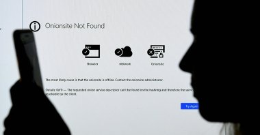 A monitor displays a website's error screen, in Arlington, Virginia, U.S., May 14, 2021. (AFP Photo)