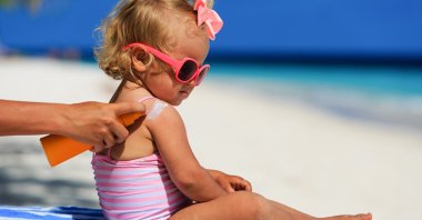 If you have a bottle of sunscreen left over from last summer that's already been opened, you shouldn't use it.  (Shutterstock Photo)