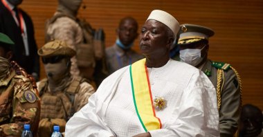 In this file photo, Mali's interim President Bah Ndaw is seen during his inauguration ceremony at the CICB (Centre International de Conferences de Bamako) in Bamako, Mali, Sept. 25, 2020. (AFP Photo)