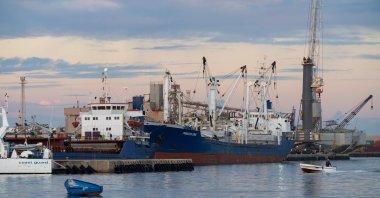 Container ships with loading cranes at the Port of Tripoli, Libya, Nov. 25, 2020. (Shutterstock Photo)
