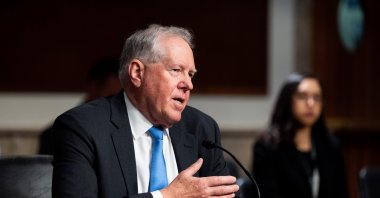 Frank Kendall III, the nominee for secretary of the Air Force, speaks at a hearing of the Senate Armed Services Committee, Washington, D.C., U.S, May 25, 2021. (Reuters Photo)