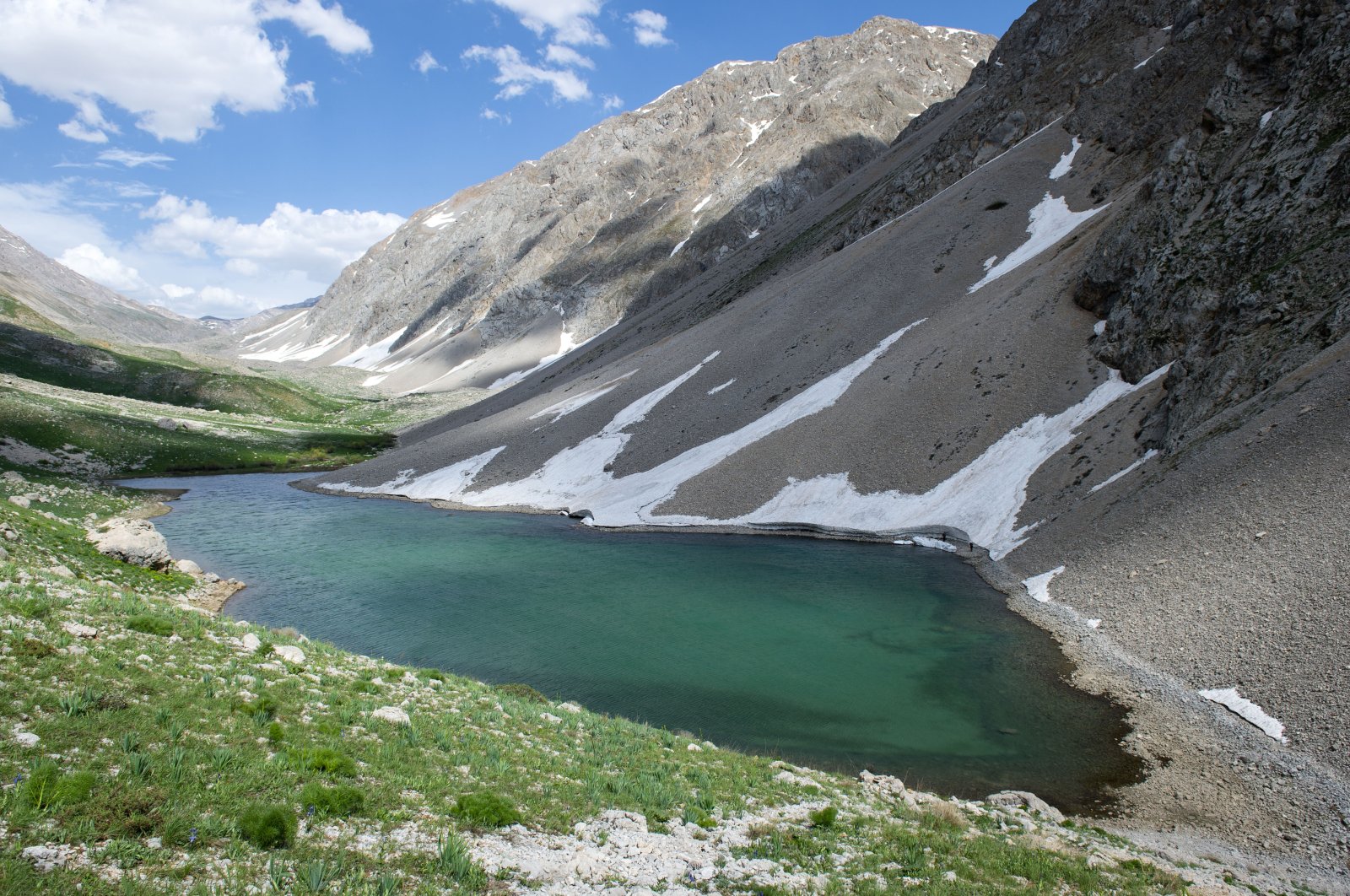 The glacial lakes formed by melting snow in the Mercan Valley in eastern Turkey are a popular destination for camping, photography and trekking enthusiasts. (AA Photo)