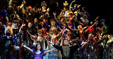 Cast members for "The Phantom Of The Opera" perform on stage during a media preview at the Sands Theatre at Marina Bay Sands, Singapore, April 25, 2019.  (Getty Images)