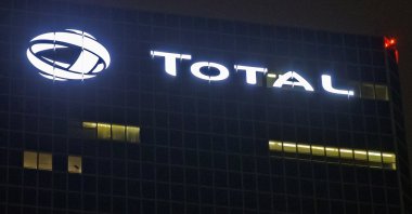 The logo of French oil giant Total SA is pictured at company headquarters in La Defense business district, outside Paris, France, Oct. 12, 2016. (AP Photo)