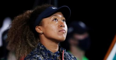 Japan's Naomi Osaka after winning the Australian Open final against U.S.' Jennifer Brady, Melbourne Park, Melbourne, Australia, Feb. 20, 2021.