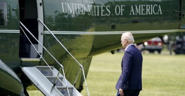 President Joe Biden walks to Marine One upon departure from the Ellipse at the White House, Washington, May 22, 2021. (AP Photo/Alex Brandon)