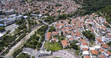 A drone image of the town of Xanthi (İskeçe) in Western Thrace, northeastern Greece, October 19, 2017. (Getty Images)