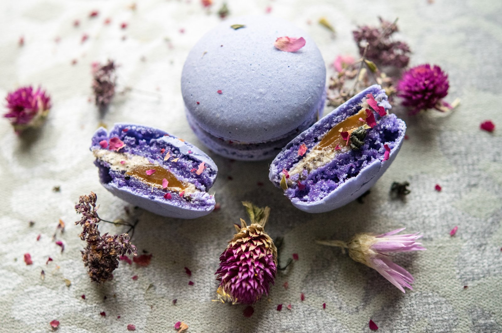A macaron or French macaroon is a sweet meringue-based confection made with egg white, icing sugar, granulated sugar, almond meal and food coloring. (Shutterstock Photo)