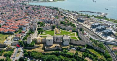 An aerial view of Yedikule Fortress in Istanbul, Turkey, May 31, 2021. (AA Photo)