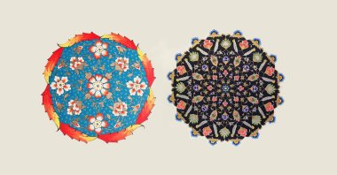 "Flames" (L) and "Silver Leaves" by Nagihan Seymour. (Courtesy of Nagihan Seymour)