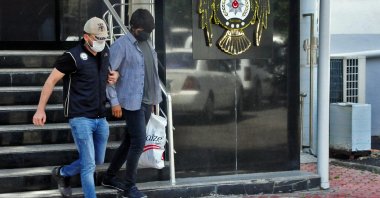 Police escort captured FETÖ suspects, in Batman, eastern Turkey, June 1, 2021. (İHA PHOTO)