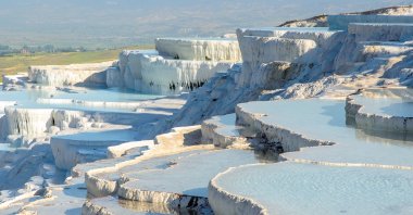 The view of thermal baths in Denizli’s Pamukkale in Turkey. (Shutterstock Photo) 