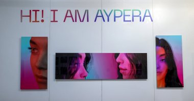 A view from the Aypera poster exhibition at Contemporary Istanbul, Istanbul, Turkey, June 2, 2021. (AA Photo)