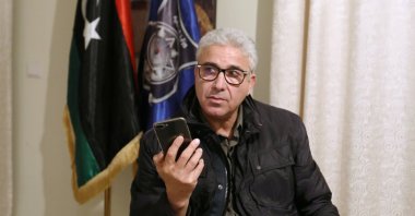 Fathi Bashagha, former Interior Minister of the Tripoli-based U.N.-backed Government of National Accord (GNA), speaks to Reuters in Tripoli, Libya, February 21, 2021. REUTERS/Hazem Ahmed