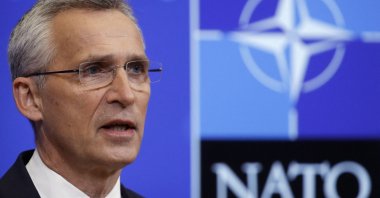 NATO Secretary General Jens Stoltenberg gives a press conference ahead of an online NATO Foreign and Defense Ministers' meeting at the Alliance's headquarters in Brussels, Belgium, May 31, 2021. (AFP Photo)