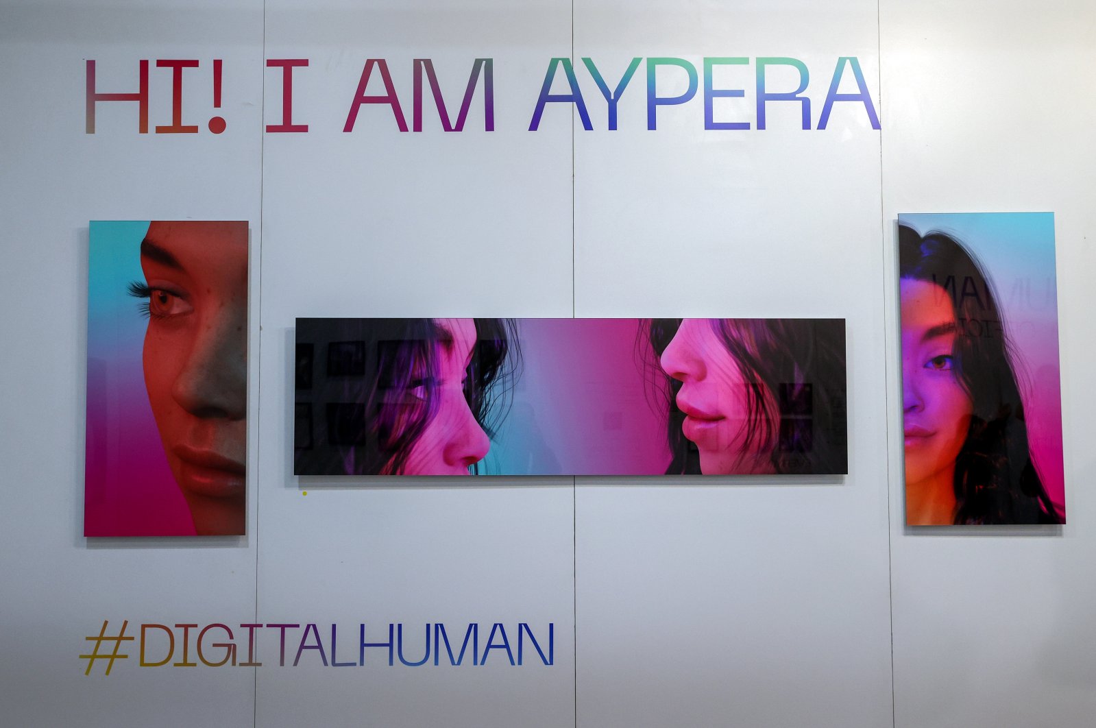 A view from the Aypera poster exhibition at Contemporary Istanbul, Istanbul, Turkey, June 2, 2021. (AA Photo)